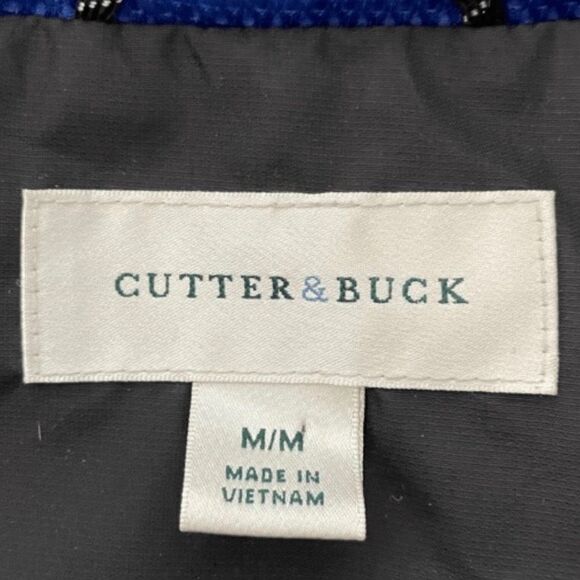 Cutter & Buck Windbreaker Utility Jacket Black Blue Vented Logo Full Zip Front - Picture 3 of 12